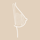 Implantat zwischen  Brustdrüse und Brustmuskel (auf dem Brustmuskel)