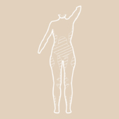 Regionen, die mit Liposuktion behandelt werden können (Vorne)